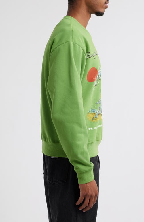 Jungles Everything's Ok Graphic Sweatshirt In Green