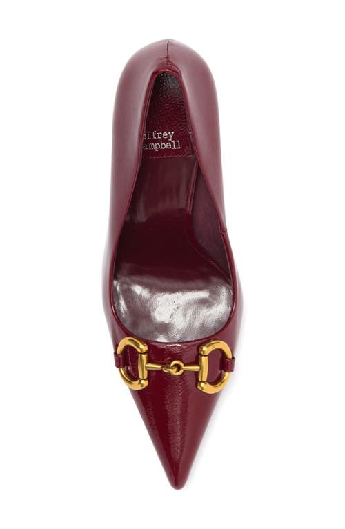Jeffrey Campbell Estella-cb Pointed-toe Pumps In Cherry Red Crinkle Patent