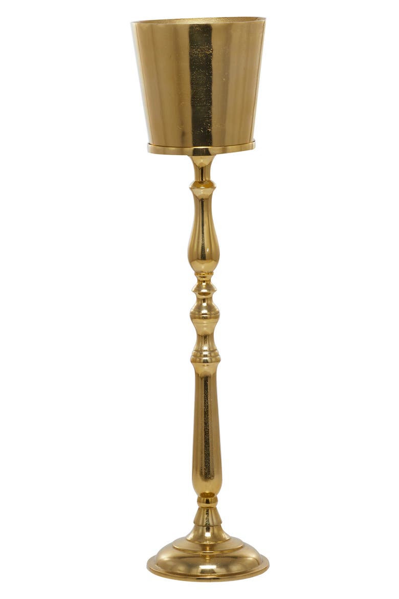 Goldtone Aluminum Tall 2-Bottle Ice Bucket, Main, color, GOLD