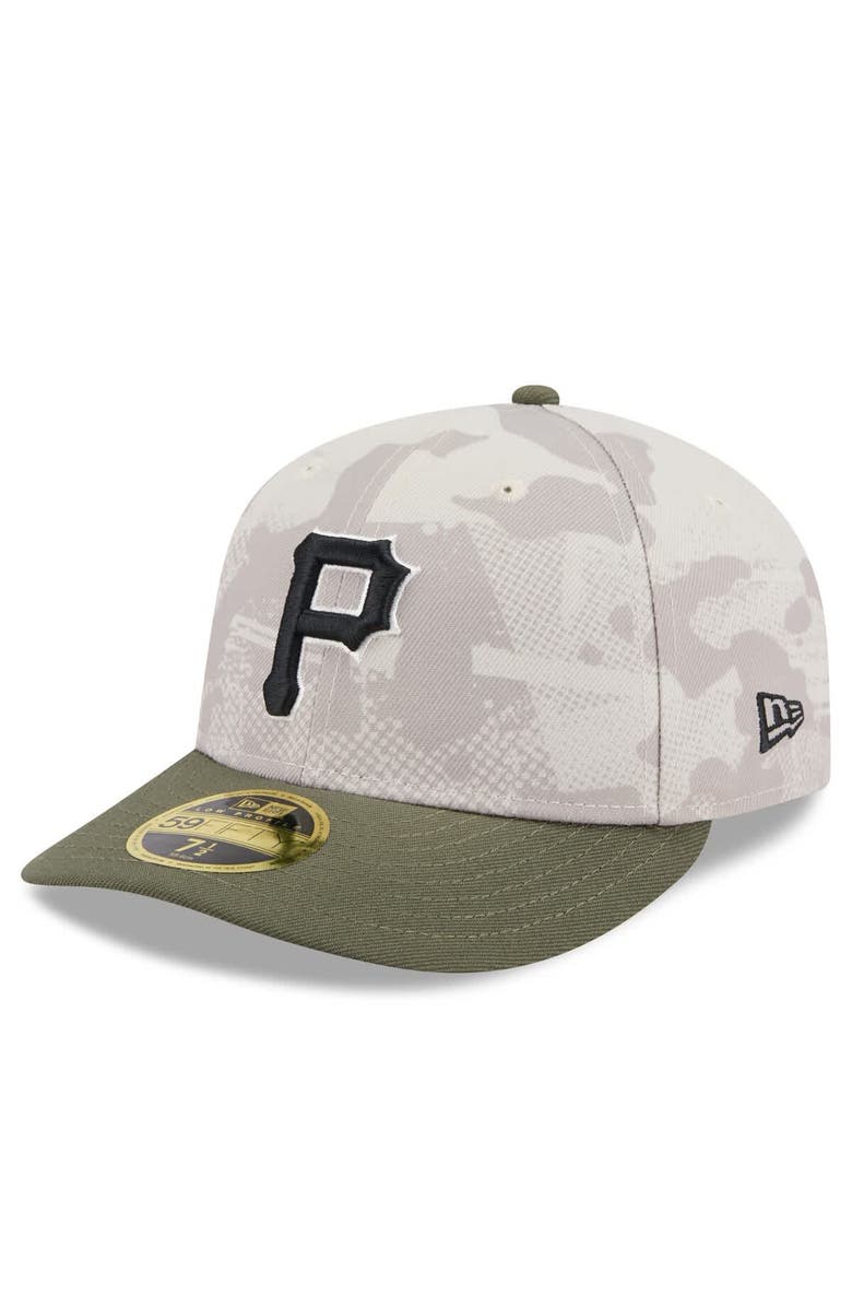 New Era Men's New Era Light Beige/Olive Pittsburgh Pirates 2025 Armed Forces Day Low Profile 59FIFTY Fitted Hat, Alternate, color, Light Beige