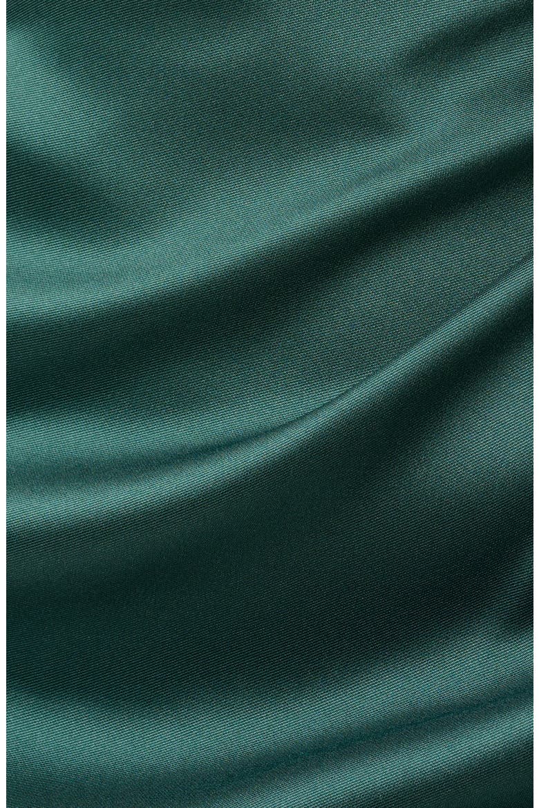 Asymmetric Stretch Mikado Gown, Alternate, color, FOREST