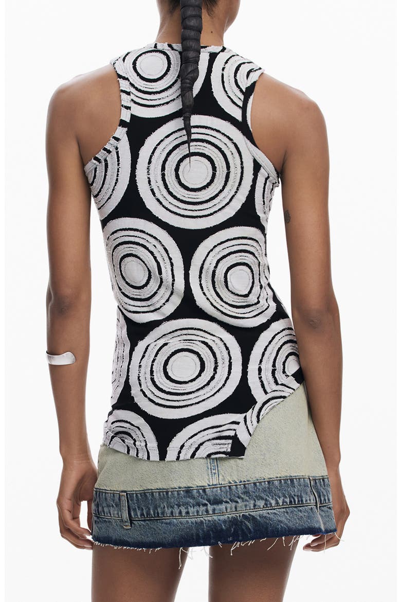 Sleeveless Asymmetric T-Shirt, Alternate, color, BLACK