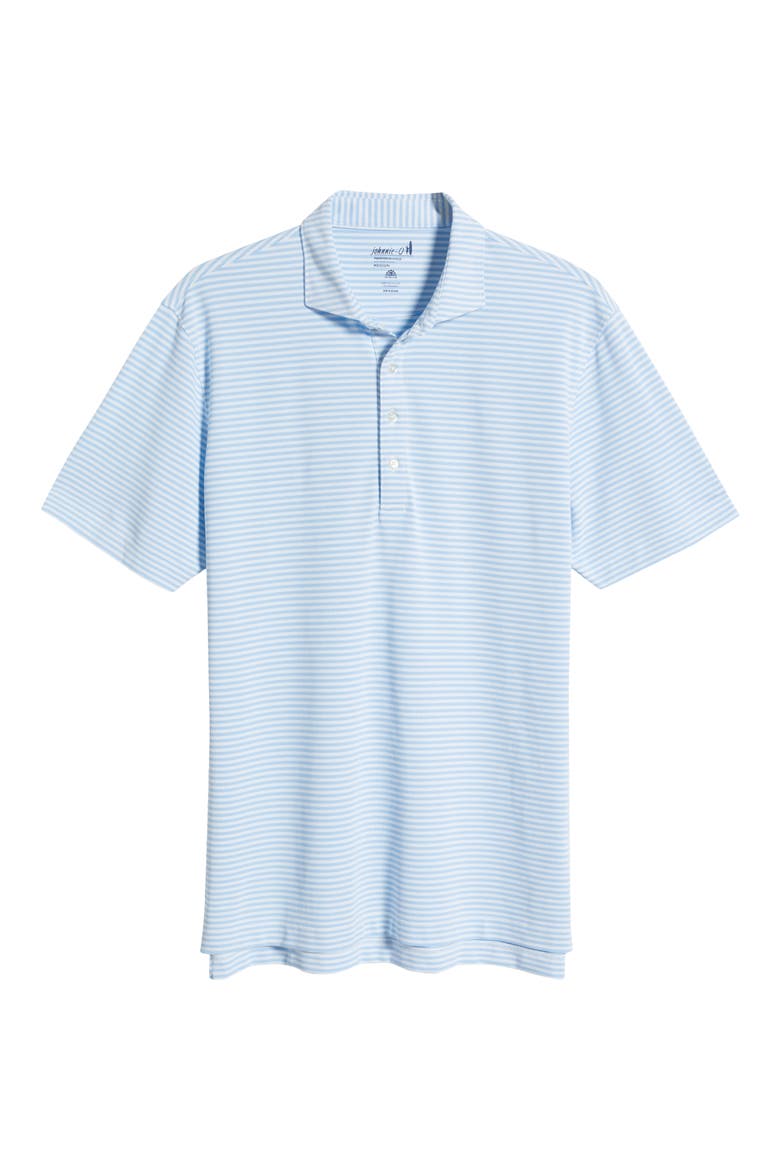 Stetsons Stripe Performance Jersey Polo, Alternate, color, MALIBLU