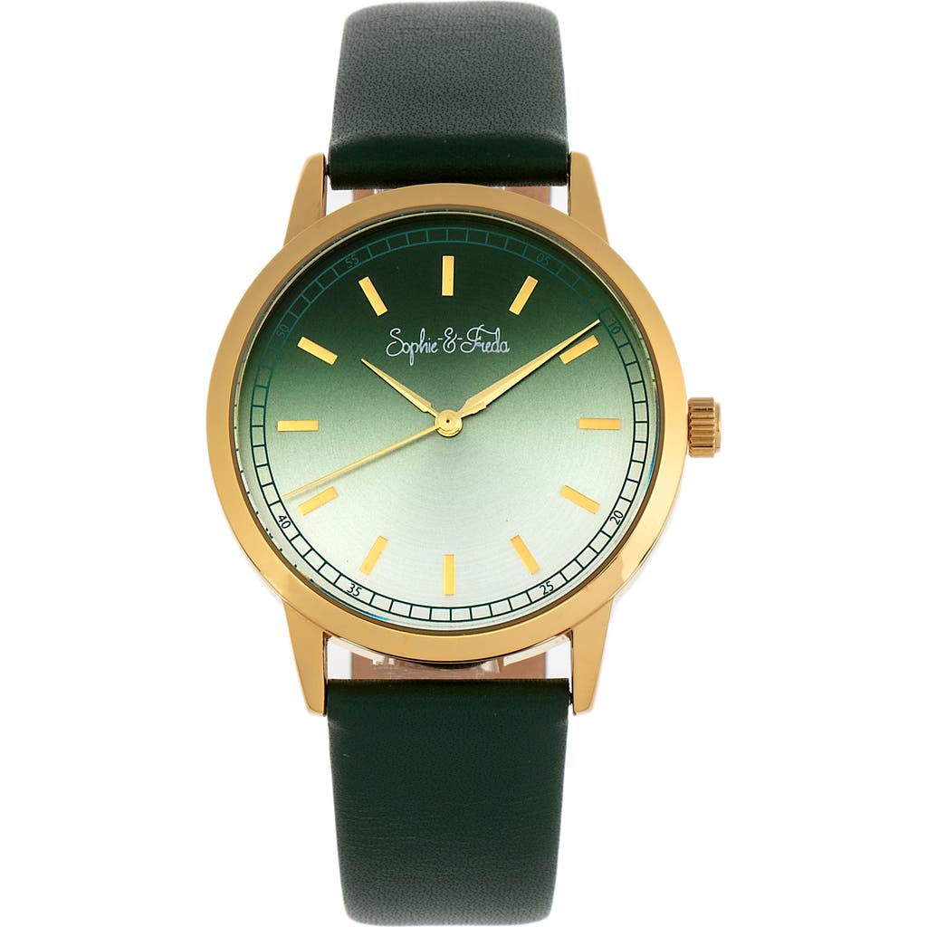 Sophie And Freda San Diego Leather-band Watch In Green