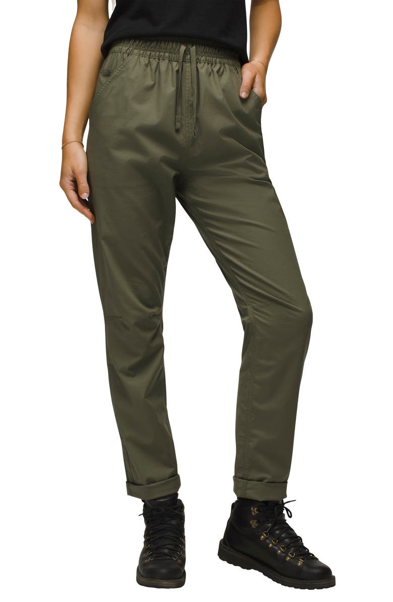 prAna Palisades Organic Cotton Blend Ripstop Pants, Main, color, Rye Green