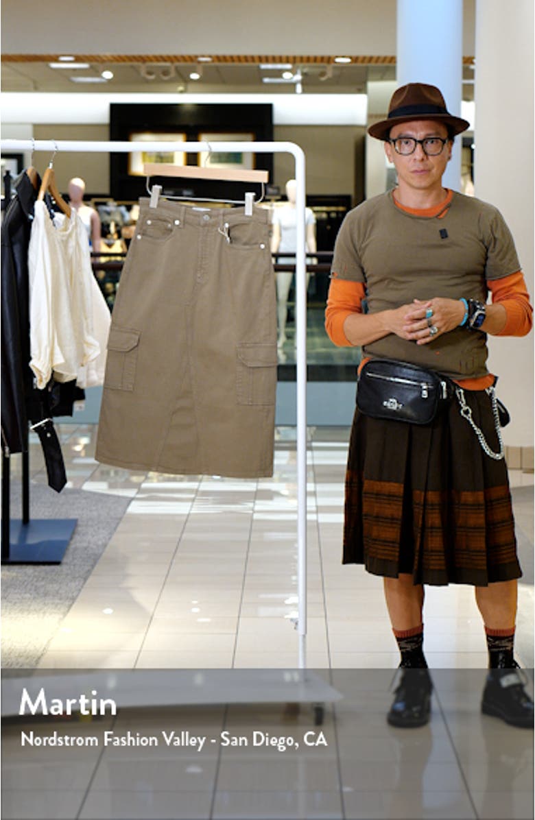 Highland Denim Midi Cargo Skirt, sales video thumbnail