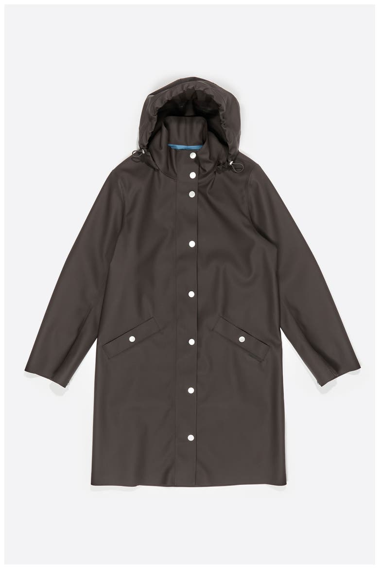 Rubberized Straight Trench, Main, color, DARK BROWN