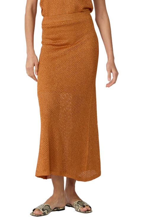 Harmon Metallic Open Stitch Skirt