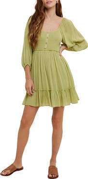 WISHLIST Balloon Sleeve Minidress