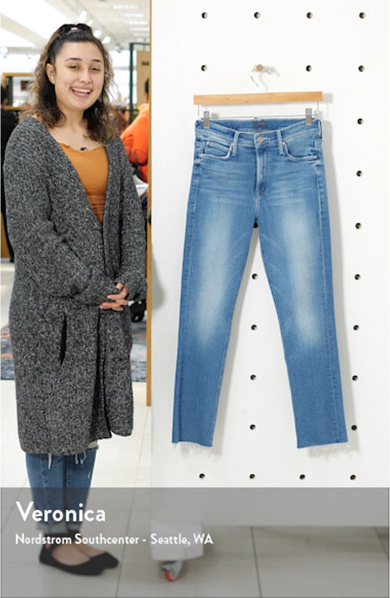 The Dazzler High Waist Fray Ankle Straight Leg Jeans, sales video thumbnail