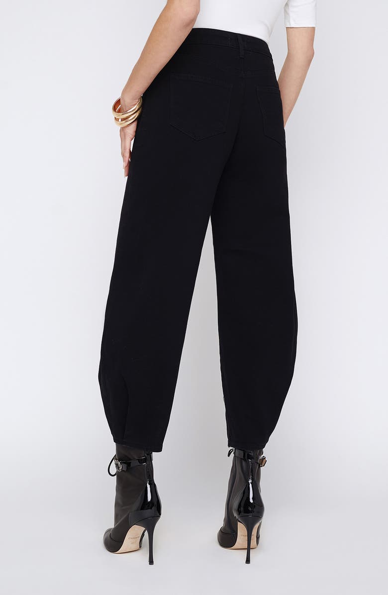 L'AGENCE Krista High Waist Barrel Jeans, Alternate, color, Saturated Black