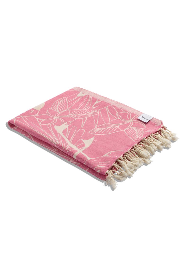 Tropical Flamingo Organic Turkish Towel, Alternate, color, Pink