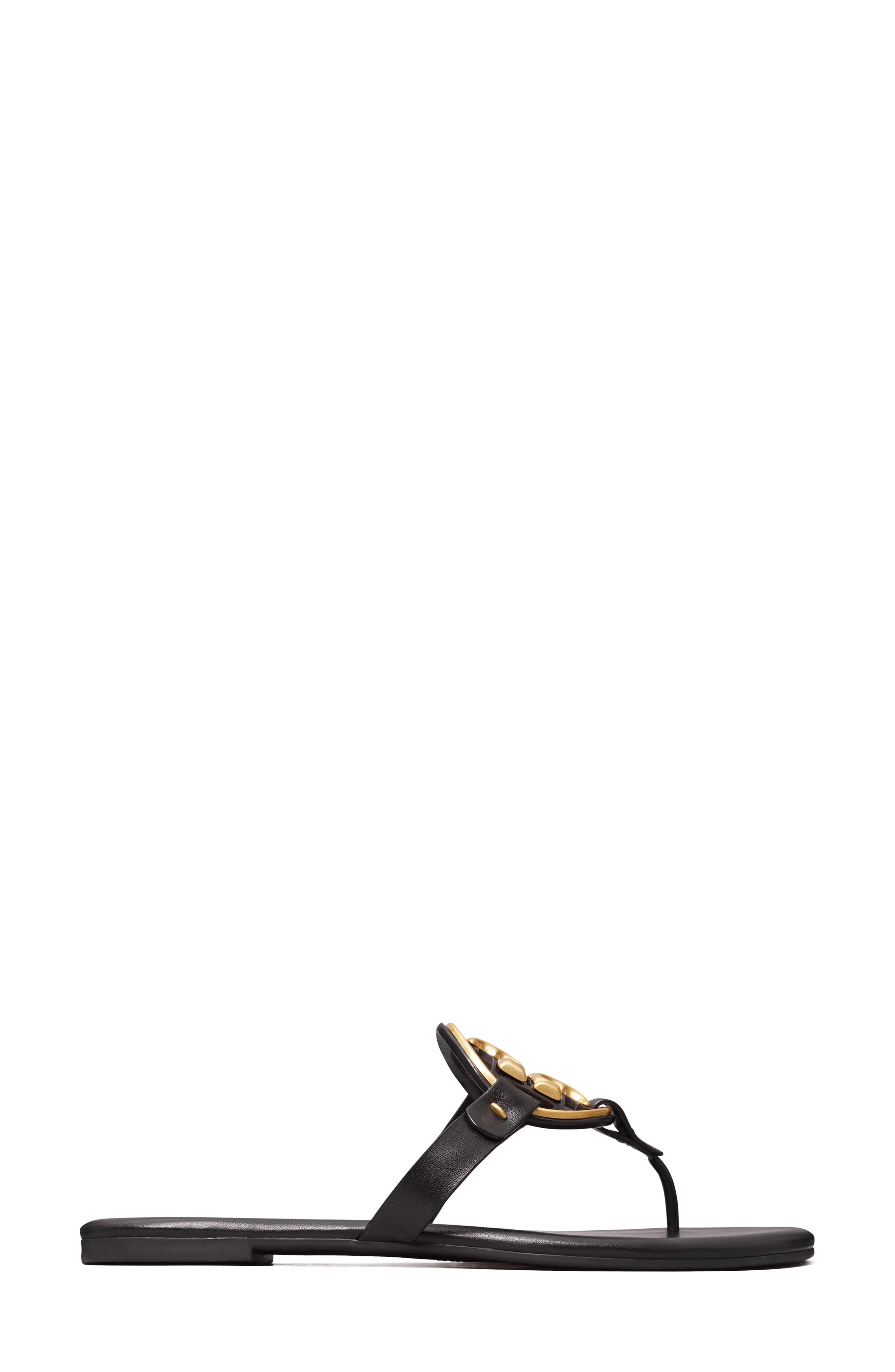 Tory Burch Metal Miller Soft Leather Sandal, Alternate, color, 