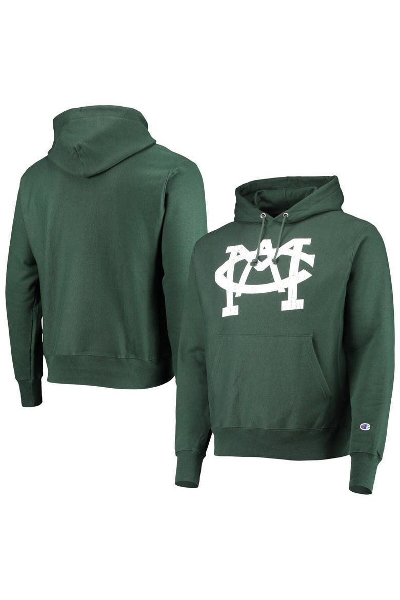Men's Champion Green Michigan State Spartans Vault Logo Reverse Weave Pullover Hoodie, Main, color, Green
