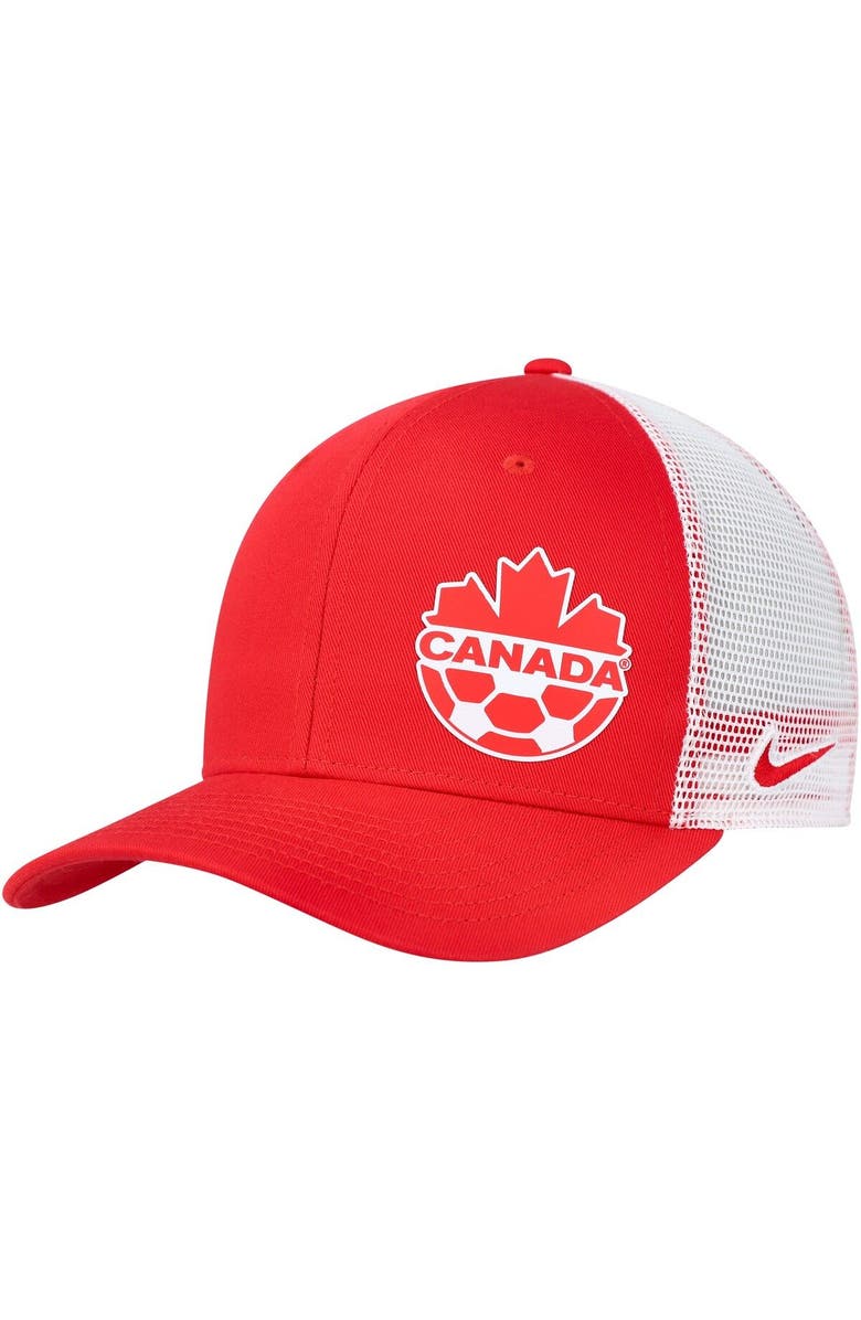 Nike Men's Nike Red Canada Soccer Classic99 Trucker Snapback Hat, Main, color, Red