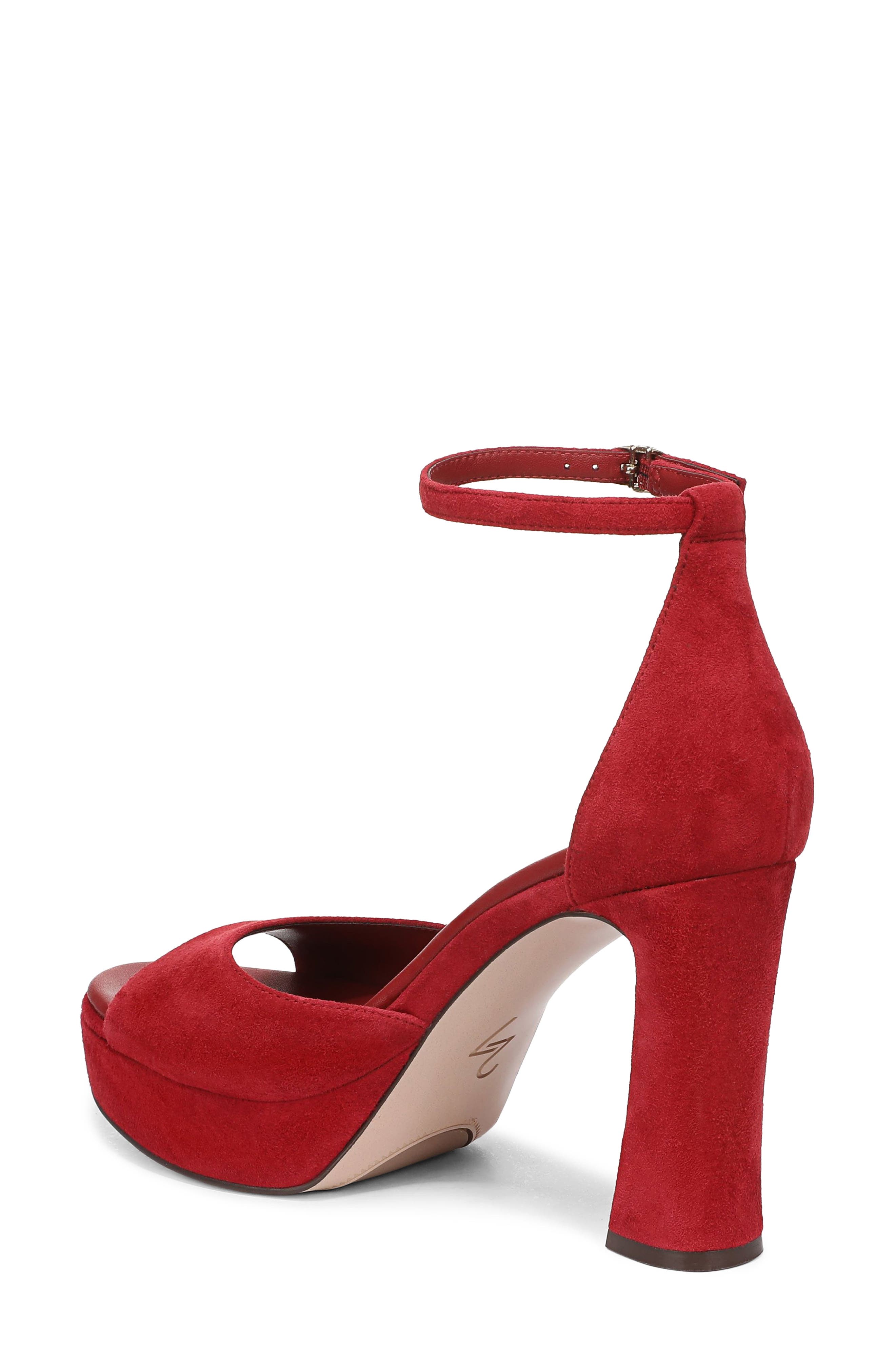 Delphie Ankle Strap Platform Sandal, Alternate, color, HEARTS FLAME RED