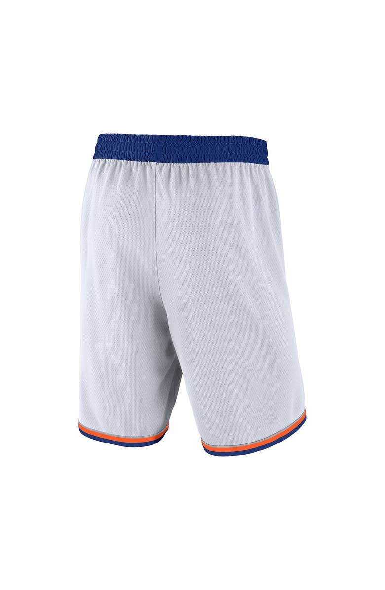 Nike Men's Nike White New York Knicks Association Edition Swingman Shorts, Alternate, color,