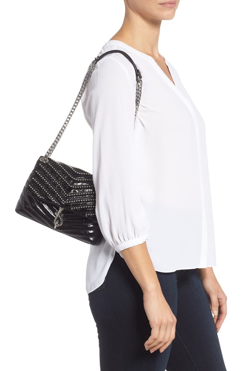 Rebecca Minkoff Edie Beaded Leather Crossbody Bag, Alternate, color,