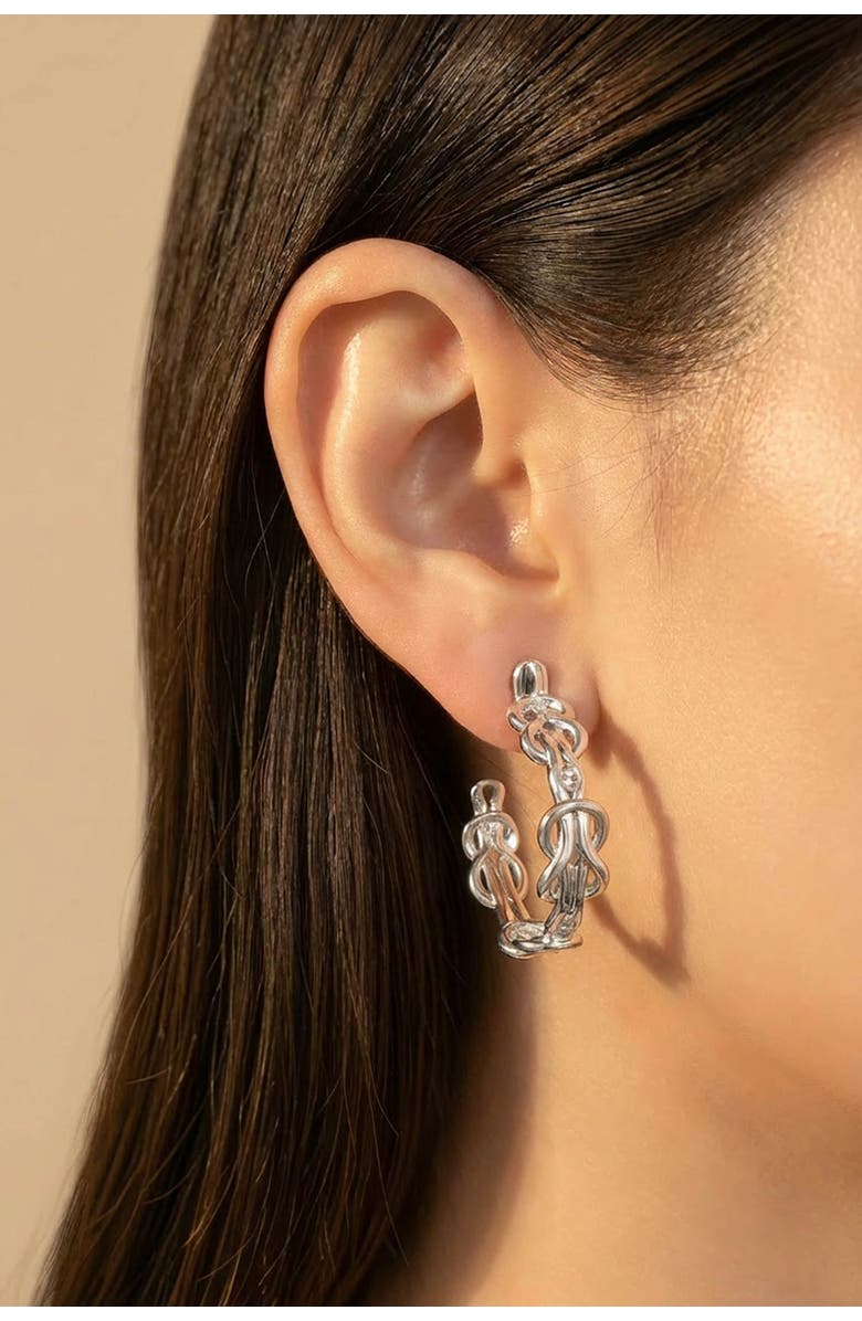 Astor & Orion Hera Hoops, Alternate, color, Silver