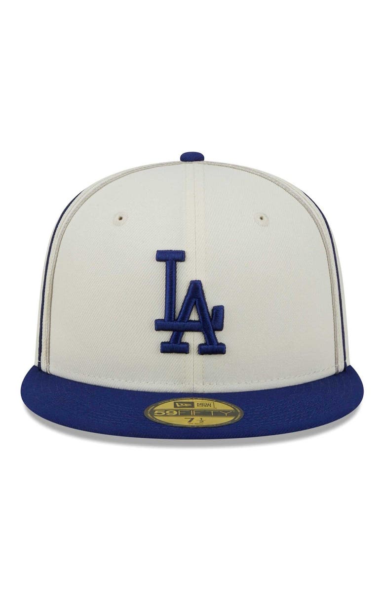 New Era Men's New Era Cream/Royal Los Angeles Dodgers Chrome Sutash 59FIFTY Fitted Hat, Alternate, color, Cream