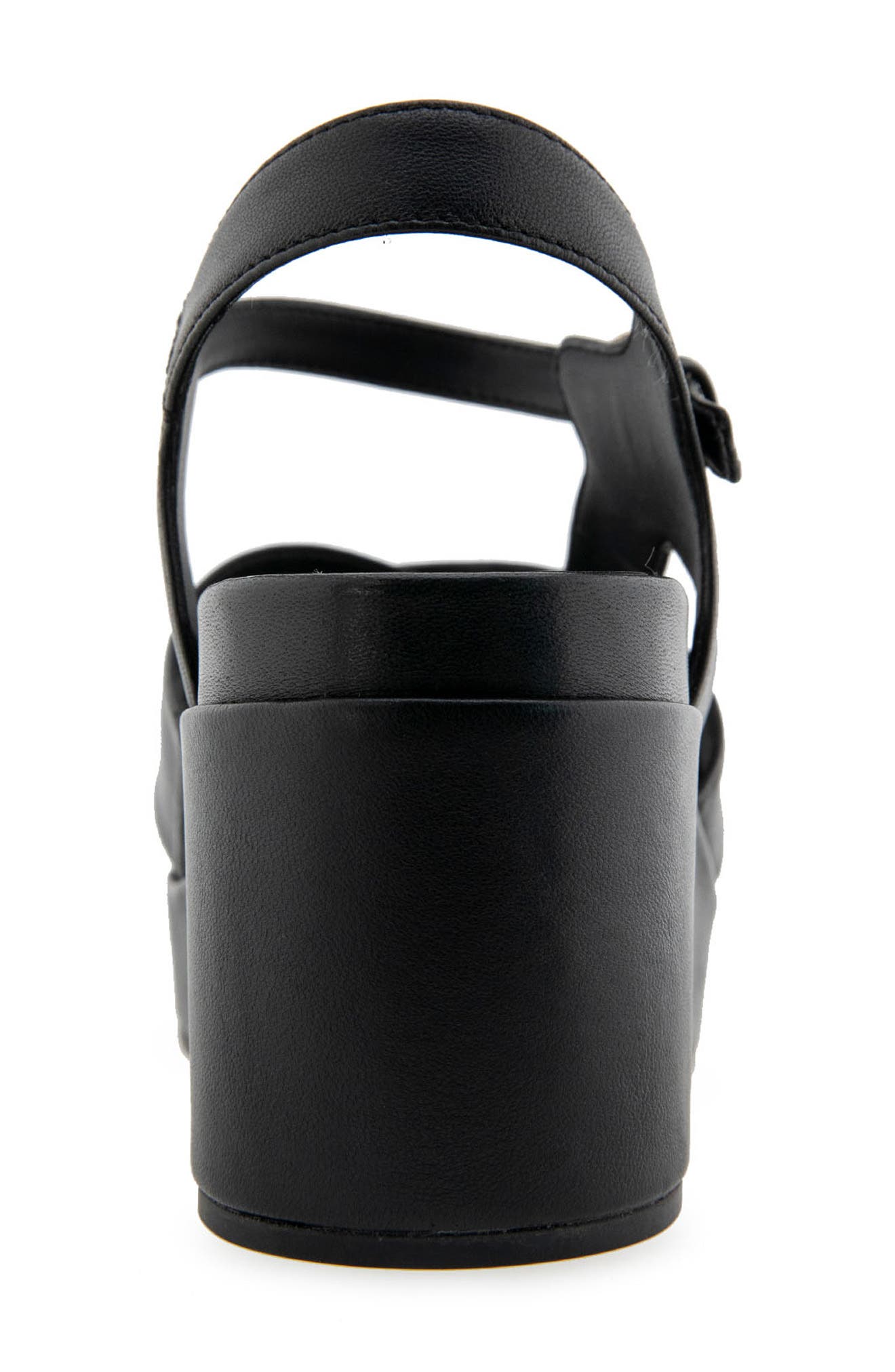 Aerosoles Cora Ankle Strap Platform Sandal, Alternate, color, Black Leather