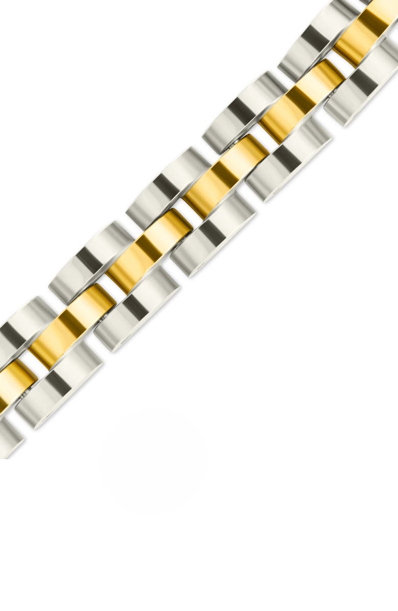 Sterling Forever Dainty Watchband Chain Bracelet, Alternate, color, Dual Tone
