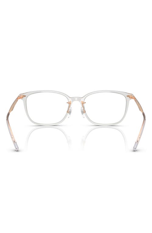 Ray Ban Ray-ban Pillow 54mm Square Optical Glasses In Transparent Grey