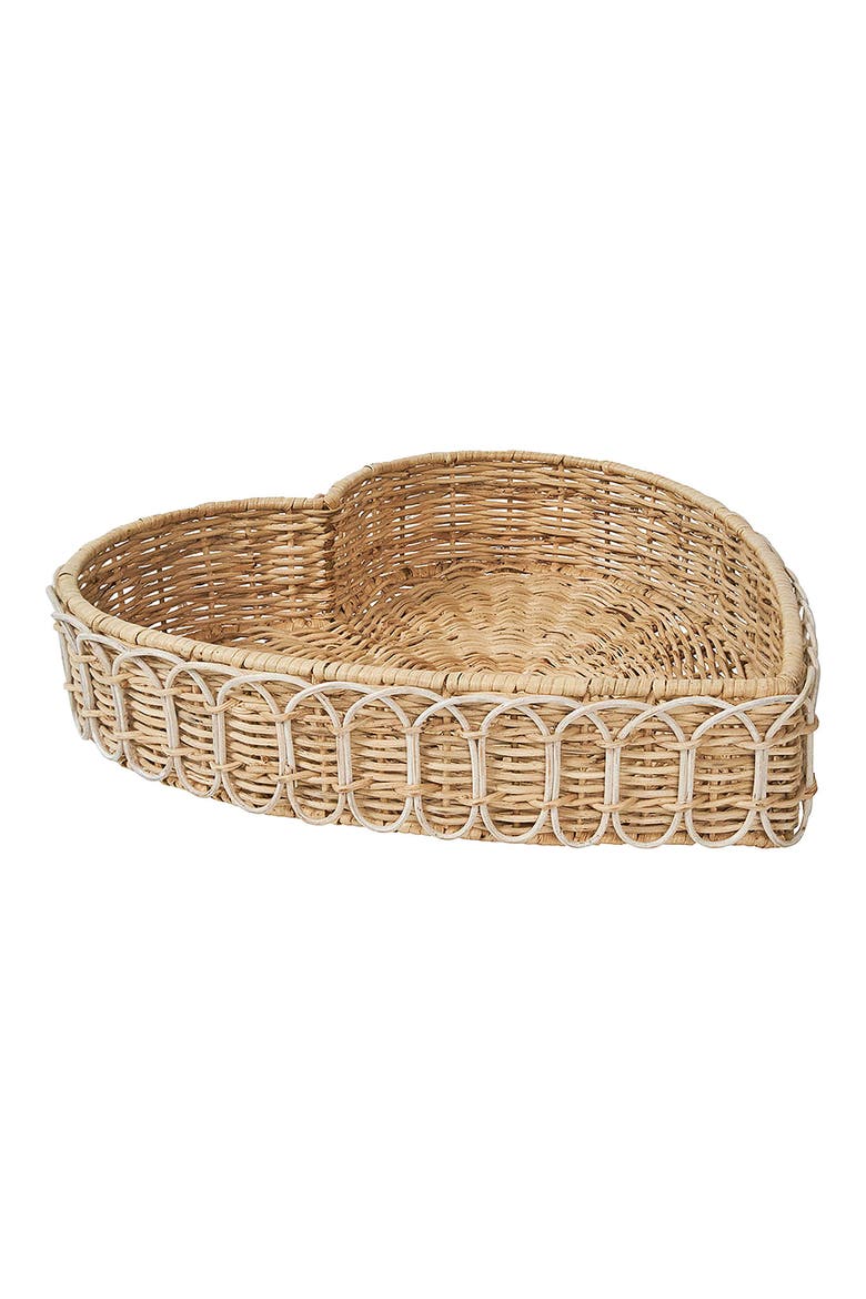 Provence Rattan Heart Tray, Alternate, color, WHITEWASH