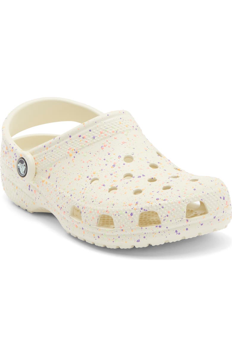 CROCS Kids' Classic Splatter Clog, Main, color, Summit White/ Multi
