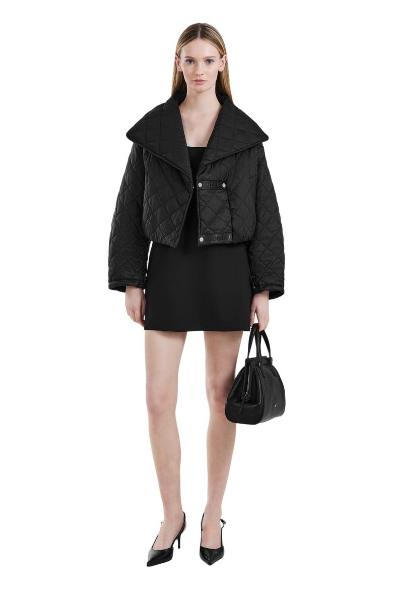 Kalee Quilted Light Puffer, Alternate, color, Black