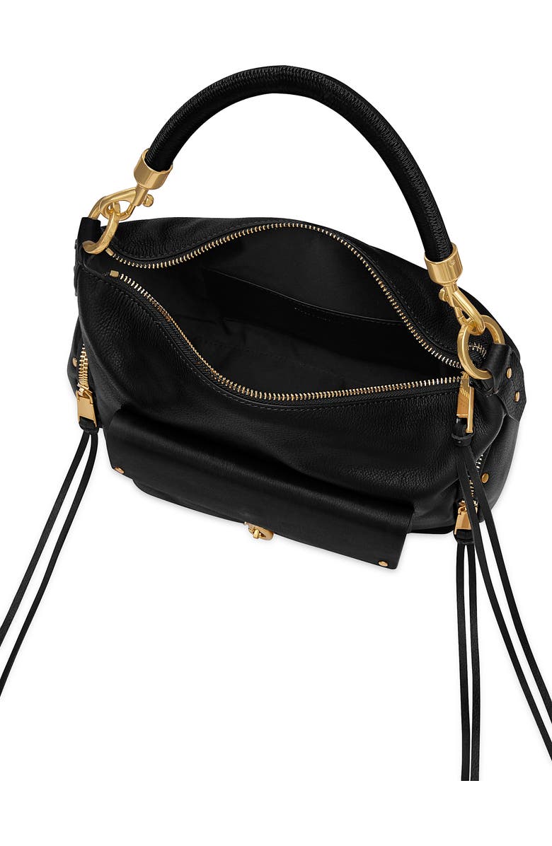 Rebecca Minkoff Mab Leather Shoulder Bag, Alternate, color, Black