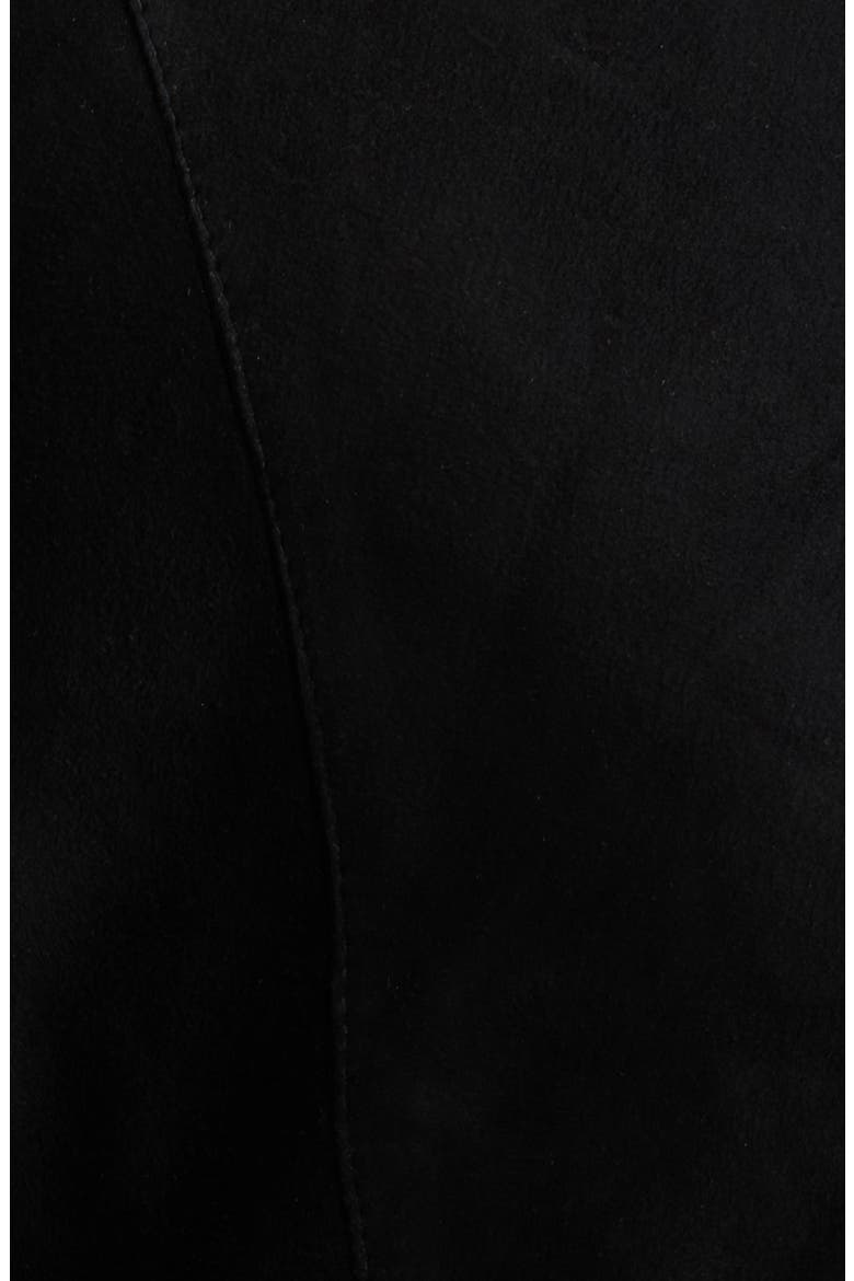 Paige Fringe Detail Suede Poncho, Alternate, color, BLACK