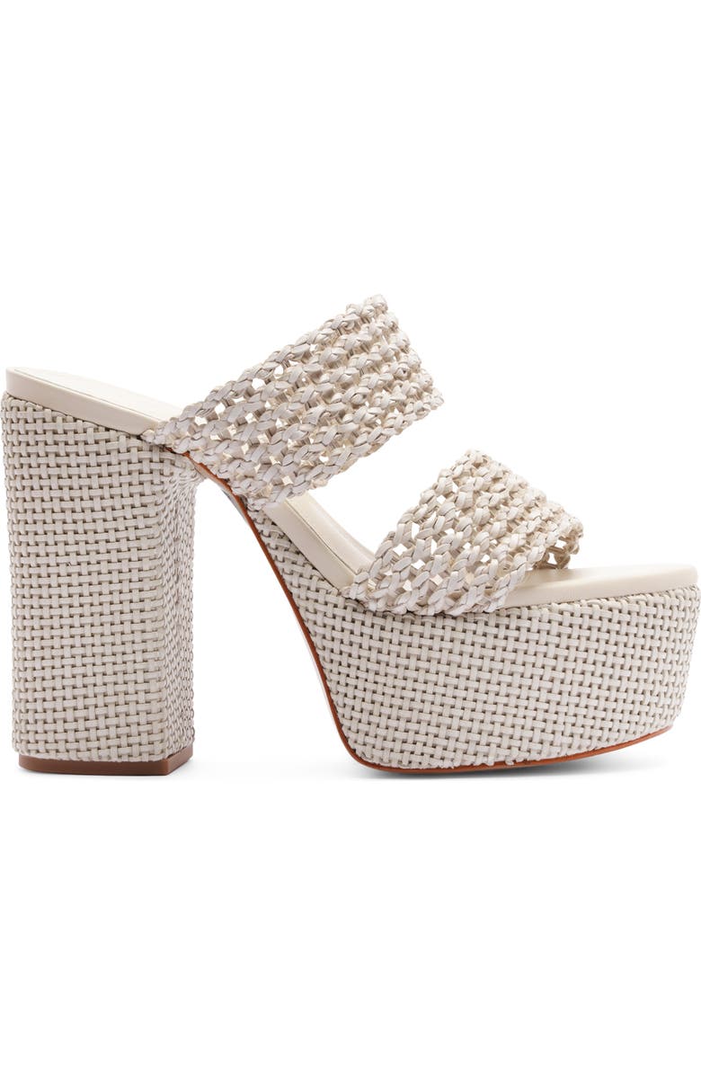 Schutz Aberdeen Platform Slide Sandal, Alternate, color, Sugar White