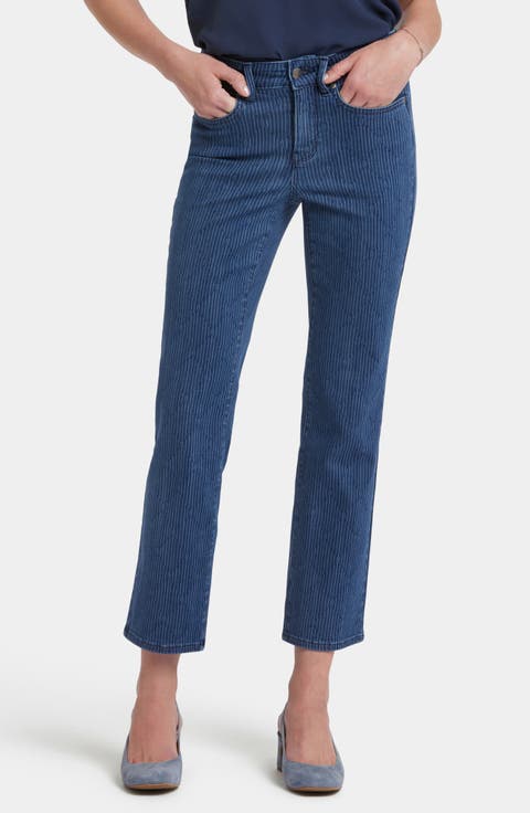 Marilyn Straight Leg Ankle Jeans (Monet Blue)