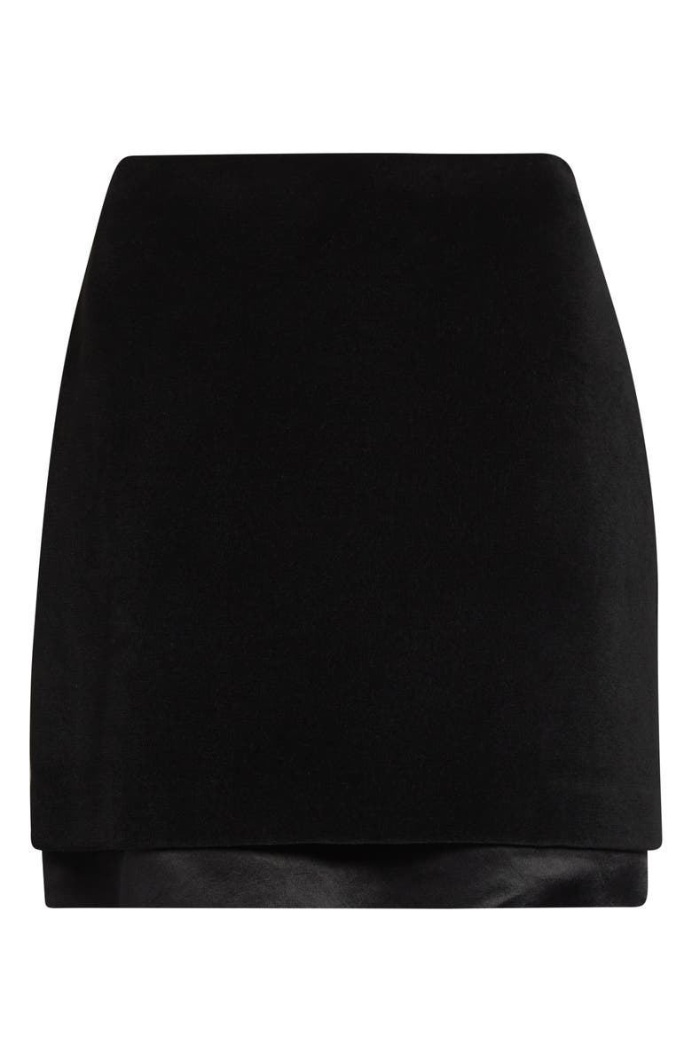 Jil Sander Layered Miniskirt, Main, color, Black