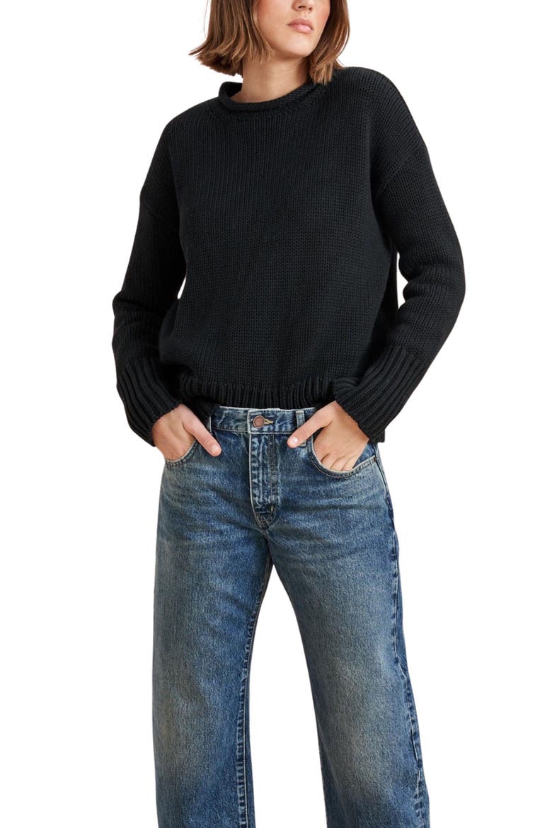 Solid Marina Sweater, Main, color, Black