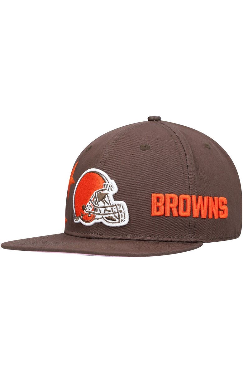 PRO STANDARD Men's Pro Standard Cleveland Browns Brown Stars Snapback Hat, Alternate, color, 