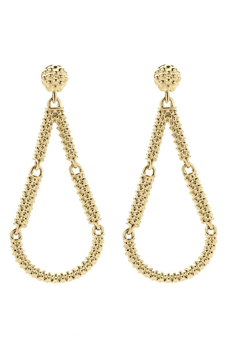 LAGOS Caviar Bead Teardrop Earrings, Main, color, Gold