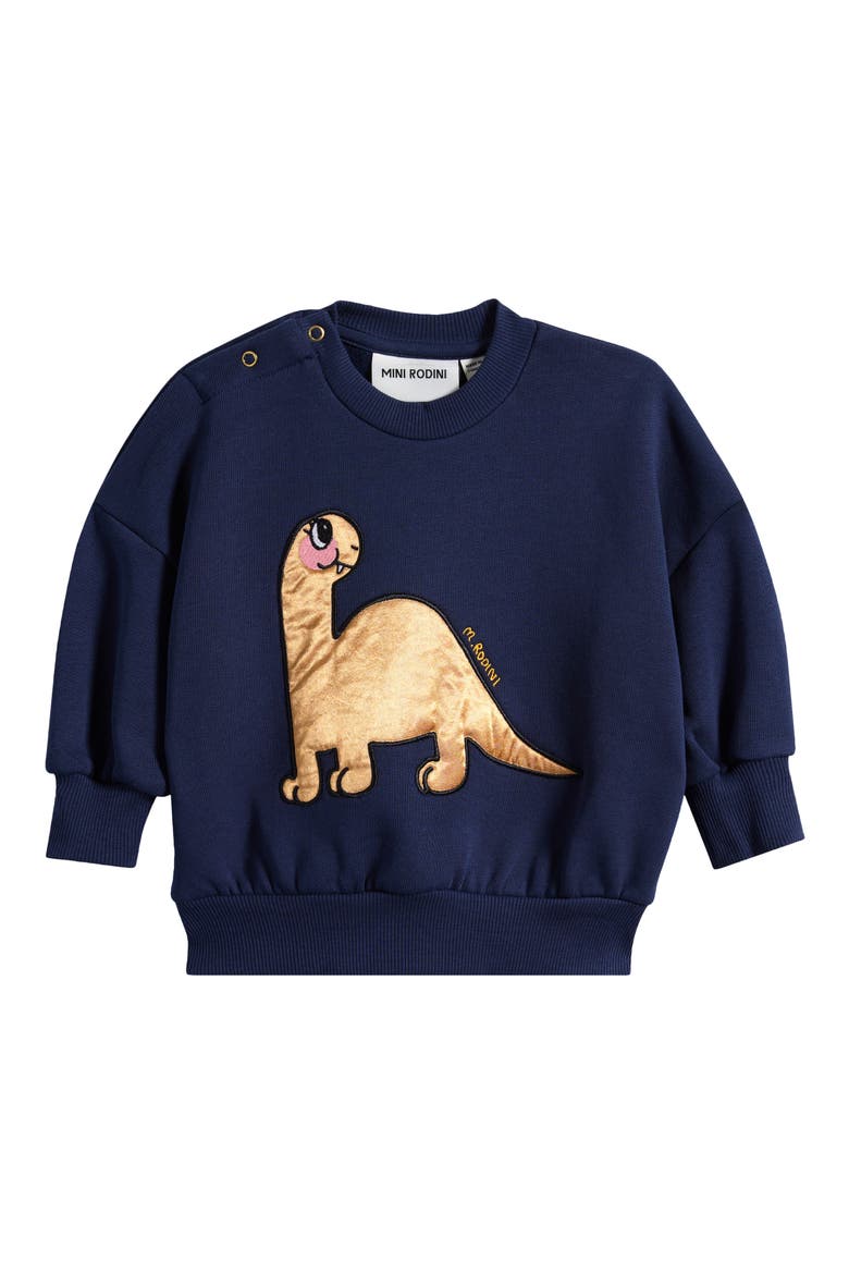 Dino Organic Cotton Sweatshirt, Main, color, BLUE