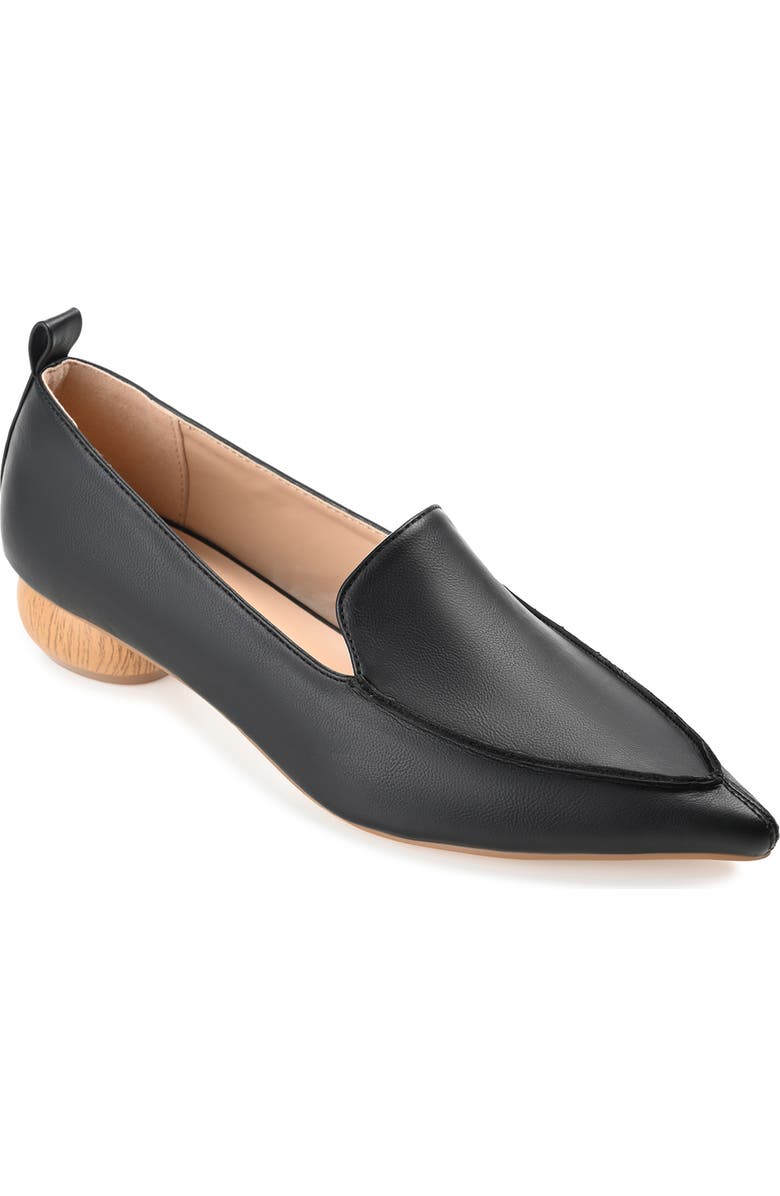 Journee Collection Maggs Heeled Loafer - Wide Width, Main, color, Black