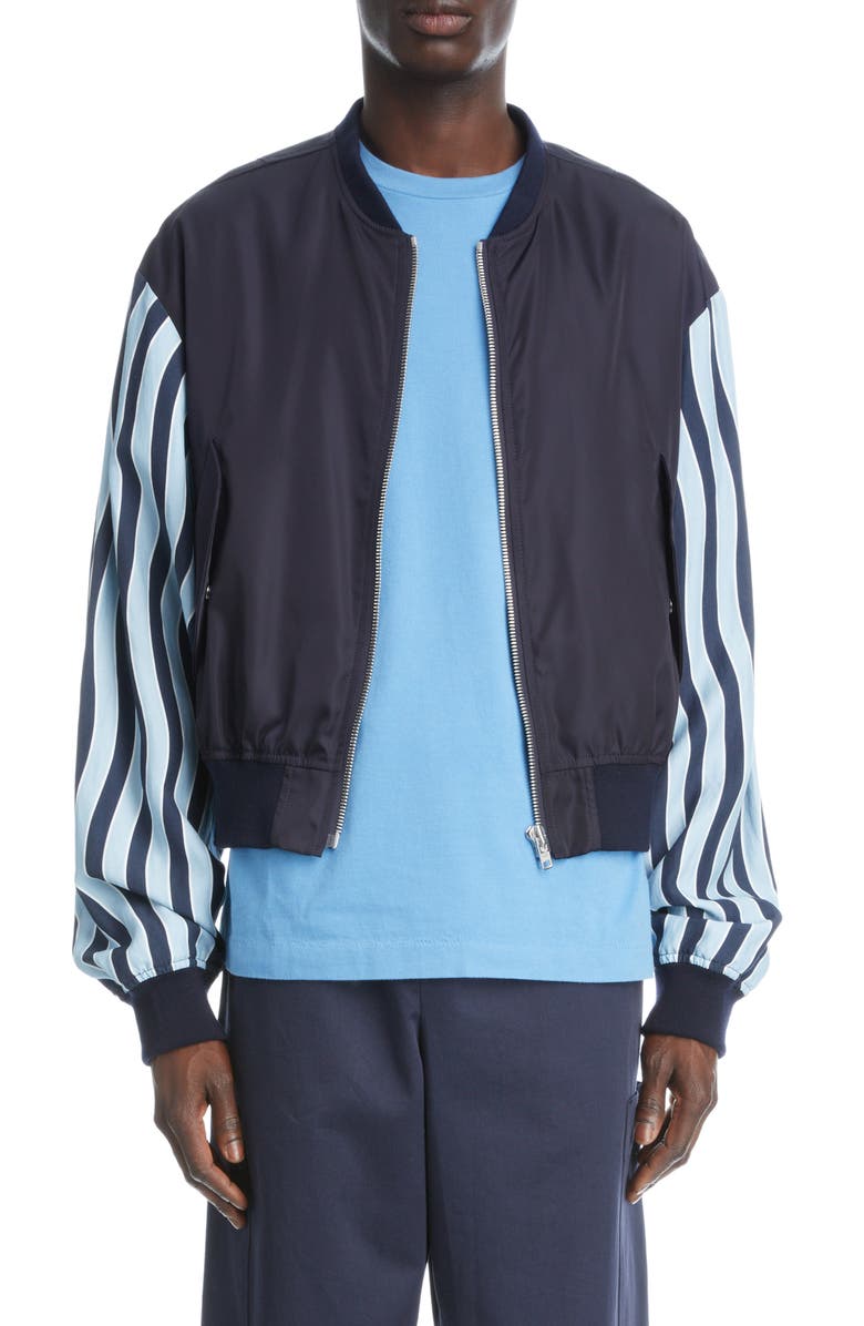 KENZO Wavy Stripes Bomber Jacket, Main, color,