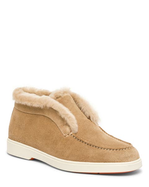 ショートブーツ・ブーティ SANTONI DESERT SUEDE BOOTIE Santoni Suede Desert Boots | Grey | FARFETCH