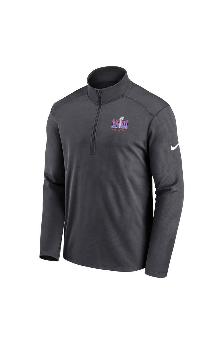 Nike Men's Nike Anthracite Super Bowl LVIII Pacer Half-Zip Jacket, Alternate, color, 