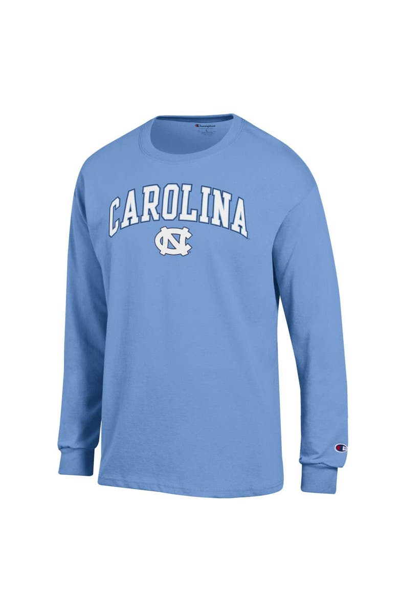 Champion Men's Champion  Carolina Blue North Carolina Tar Heels Arch Over Logo Long Sleeve T-Shirt, Alternate, color, Light Blue