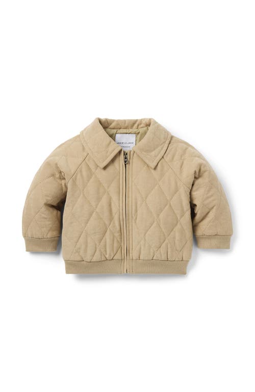 Janie And Jack Baby Quilted Jacket In Neutral