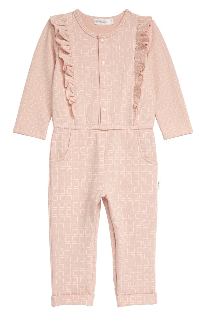 MILES THE LABEL miles Ruffle Romper, Main, color, Light Pink