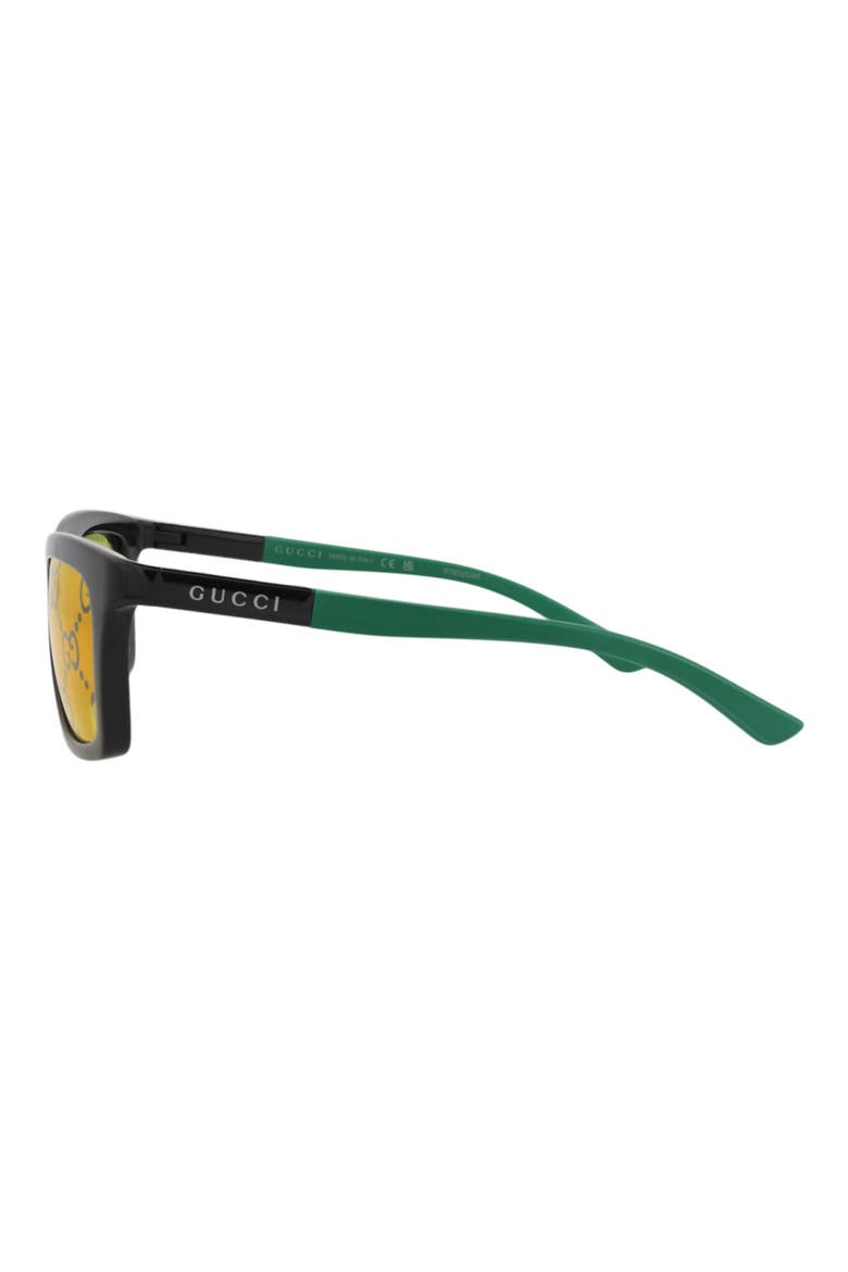 51mm Square Sunglasses, Alternate, color, BLACK GREEN YELLOW