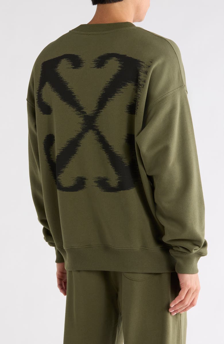 Off-White Graphic Sweatshirt, Alternate, color, Winter Moss-Black
