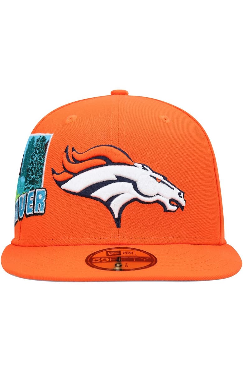 New Era Men's New Era Orange Denver Broncos Stateview 59FIFTY Fitted Hat, Alternate, color, Orange