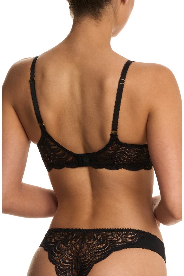 Persuasion Lace Convertible Plunge T-Shirt Bra, Alternate, color, BLACK